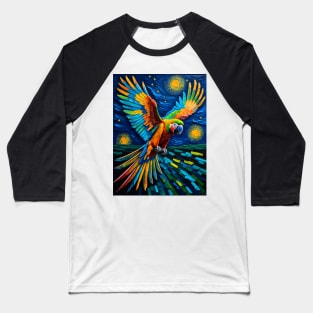 Macaw in starry night Baseball T-Shirt